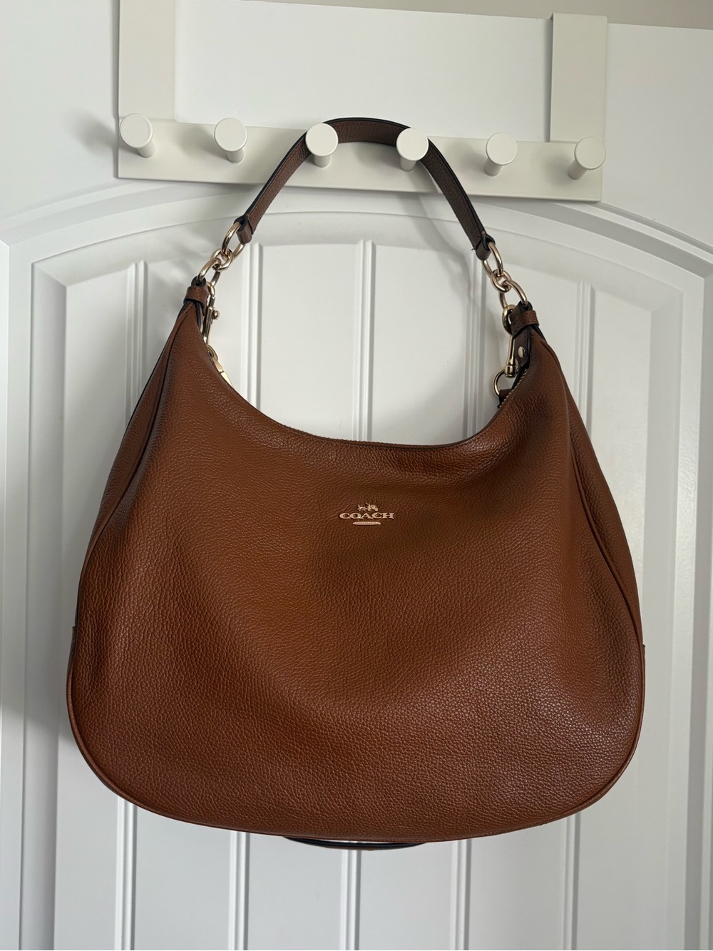 Coach Harley Brown Leather Hobo Shoulder Bag